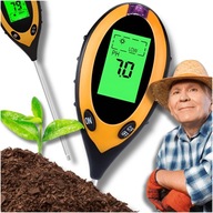 Elektronický acidometer 4v1, záhradný meter, pH tester pôdy, teplomer Elektronický acidometer 4v1, záhradný meter, pH tester pôdy, teplomer