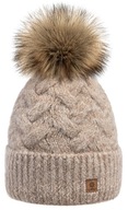 TEPLÁ zimná ČIAPKA Woolk Peggy s brmbolcom a fleecom TEPLÁ zimná ČIAPKA Woolk Peggy s brmbolcom a fleecom