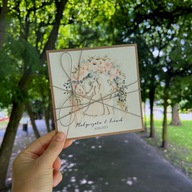Boho svadobná karta s ručne robenou personalizáciou Boho svadobná karta s ručne robenou personalizáciou