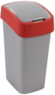 CURVER Flip-Bin odpadkový kôš strieborná/červená. 45 rokov CURVER Flip-Bin odpadkový kôš strieborná/červená. 45 rokov