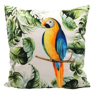 VELÚROVÁ obliečka na vankúš palmové listy 45x45 boho papagáj VELÚROVÁ obliečka na vankúš palmové listy 45x45 boho papagáj