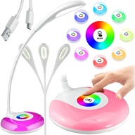 LED STOLNÁ LAMPA STOLNÁ LAMPA 256 RGB COLORS plochá základňa LED STOLNÁ LAMPA STOLNÁ LAMPA 256 RGB COLORS plochá základňa