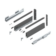 Blum Merivobox E antracitová L-400 zásuvka so zábradlím Blum Merivobox E antracitová L-400 zásuvka so zábradlím