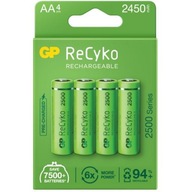 Batérie AA / R6 GP ReCyko 2500 série Ni-MH 2450 mAh, blister po 4 Batérie AA / R6 GP ReCyko 2500 série Ni-MH 2450 mAh, blister po 4