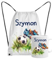 Hrnček + FUTBALOVÝ VREČ FUTBAL + ľubovoľné meno Hrnček + FUTBALOVÝ VREČ FUTBAL + ľubovoľné meno