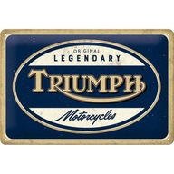 Kovová značka motocykla, štítok s logom TRIUMPH Kovová značka motocykla, štítok s logom TRIUMPH