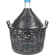 Dymion balónový sklenený demižón na víno 20L dáma v plastovom košíku