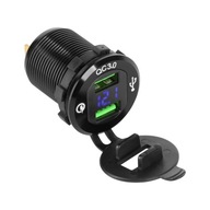 USB nabíjačka x2 12V 24V s meračom napätia pre auto jachtový čln USB nabíjačka x2 12V 24V s meračom napätia pre auto jachtový čln