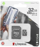 Kingston MicroSD 32GB Canvas Select MEMORY CARD