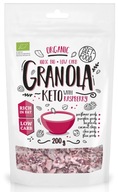KETO GRANOLA na raňajky MALINA 200g Diétne jedlo KETO GRANOLA na raňajky MALINA 200g Diétne jedlo