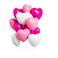 Srdiečkové balóny Valentínsky love love mega set XL