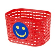 Detský predný plastový košík červenej farby