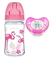 Antikoliková fľaša Canpol Pink + cumlík zdarma