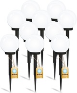 10x SLNEČNÁ LAMPA Záhradná LED LAMPA POHNANÁ GUĽOVÁ GUĽA 10cm TRIČ 10x SLNEČNÁ LAMPA Záhradná LED LAMPA POHNANÁ GUĽOVÁ GUĽA 10cm TRIČ