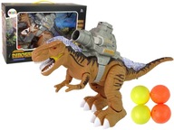 Dinosaurus s katapultom chodí strieľa hnedý Dinosaurus s katapultom chodí strieľa hnedý