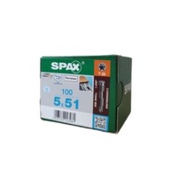 SPAX 5x51 SKRUTKY NA PODLAHU NA HLINÍK STRIEBORNÝ NEREZ A2 - 100 KS