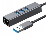 HUB SIEŤOVEJ KARTY USB 3.0 GIGABIT LAN 1000 Mb RJ45