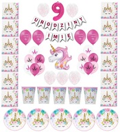 Sada balónov Unicorn 9 narodeninových dekorácií Sada balónov Unicorn 9 narodeninových dekorácií