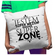 Funny Vankúš Super Manžel Super Manželka Funny Vankúš Super Manžel Super Manželka