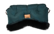 FLOO Rukavice Muff ALASKA fur Green / Black