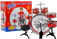 Veľký bicí set 6 bubnov + činel + hračka na pedál