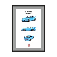 Obraz na stenu Rám na plagát PORSCHE 911 RWB