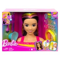 Barbie Styling Head Neon Rainbow Black Hair HMD81 MATTEL