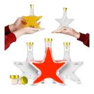 5X VIANOČNÉ FĽAŠE HVIEZDA 200ml NA LIKÉRY VÍNNY LIKÉR VIANOČNÝ DARČEK 5X VIANOČNÉ FĽAŠE HVIEZDA 200ml NA LIKÉRY VÍNNY LIKÉR VIANOČNÝ DARČEK