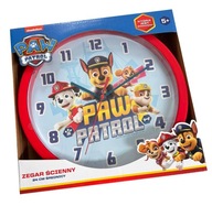 Paw Patrol detské nástenné hodiny 24 cm Červené