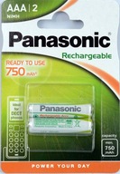 Batéria Panasonic Eneloop AAA 750 mAh x2 Batéria Panasonic Eneloop AAA 750 mAh x2