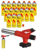 PLYNOVÝ PÁJKOVACÍ HORÁK do KAZETY plynová teplovzdušná pištoľ + 16x PLYNOVÁ NÁPLŇ 400ml PLYNOVÝ PÁJKOVACÍ HORÁK do KAZETY plynová teplovzdušná pištoľ + 16x PLYNOVÁ NÁPLŇ 400ml