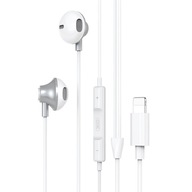 XO káblové slúchadlá do uší EP71 Lightning konektory biele pre Apple iPhone