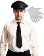 Šoférska súprava Šoférska čiapka, kravata, rukavice Šoférska súprava Šoférska čiapka, kravata, rukavice