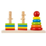 SORTER PUZZZLE PYRAMIDA FARBY TVARUJE DREVO SORTER PUZZZLE PYRAMIDA FARBY TVARUJE DREVO
