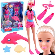 Potápačská bábika Anlily Swimmer s delfínom ZA3923 Potápačská bábika Anlily Swimmer s delfínom ZA3923