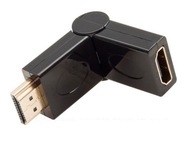 Adaptér HDMI zástrčka/HDMI zásuvka, uhol 180 stupňov