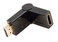 Adaptér HDMI zástrčka/HDMI zásuvka, uhol 180 stupňov Adaptér HDMI zástrčka/HDMI zásuvka, uhol 180 stupňov