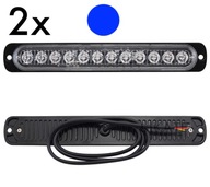 2x STROBE CLEAR LAMP 12 LED 12V 24V BLUE 2x STROBE CLEAR LAMP 12 LED 12V 24V BLUE