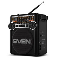 Prenosné rádio SVEN SRP-355, FM rádio USB microSD, retro ČIERNA 643S7125 Prenosné rádio SVEN SRP-355, FM rádio USB microSD, retro ČIERNA 643S7125