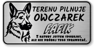 Pozor pes znak - nemecký ovčiak vtipný Pozor pes znak - nemecký ovčiak vtipný