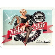 Kovový malý vývesný štít Kasíno Lucky Star Las Vegas