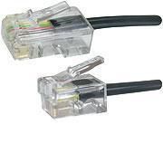 MicroConnect RJ11-RJ45 samec/samec, čierny, 2,0 m MicroConnect RJ11-RJ45 samec/samec, čierny, 2,0 m