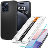 Puzdro Spigen + tvrdené sklo pre iPhone 15 Pro, super tenké puzdro, zadná časť