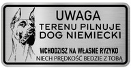 Pozor Pes Nerezový tanier Nemecká doga