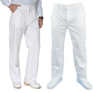 Bavlnené kuchárske nohavice, biele 3XL