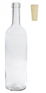 32 ks fľaša na víno BORDEAUX 750ml + prírodný kónický korok 30/21/16 32 ks fľaša na víno BORDEAUX 750ml + prírodný kónický korok 30/21/16