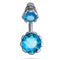 Piercing do pupka, chirurgická oceľ, 925 striebro Piercing do pupka, chirurgická oceľ, 925 striebro