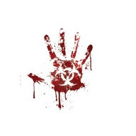 12,2 cm * 15 cm Bloody Handprint Biohazard Zombie 12,2 cm * 15 cm Bloody Handprint Biohazard Zombie