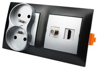 230V F HDMI nástenná zásuvka pod omietku 230V F HDMI nástenná zásuvka pod omietku