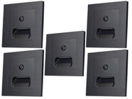 5x Držiak LED lampy 230V Schodiskové svietidlo Pohybový senzor 5x Držiak LED lampy 230V Schodiskové svietidlo Pohybový senzor